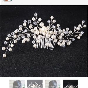 Vintage pearl bridal comb